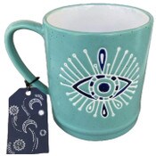 Wholesale - 22oz TEAL EVIL EYE MUG, UPC: 840104922972